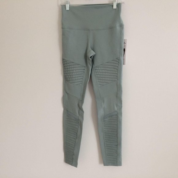 NWT Alo Yoga Moto High Waist Leggings Laurel Blue - Picture 4 of 11